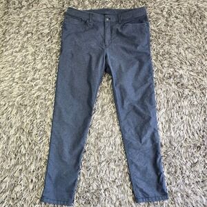Lululemon ABC Pant Slim 36 Heathered Navy Blue Warpstreme Commuter Trousers